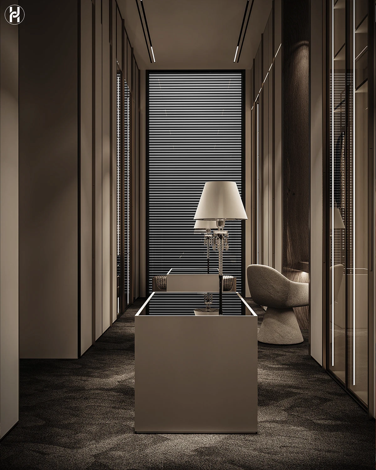 Black Dressing Room interior project in UAE