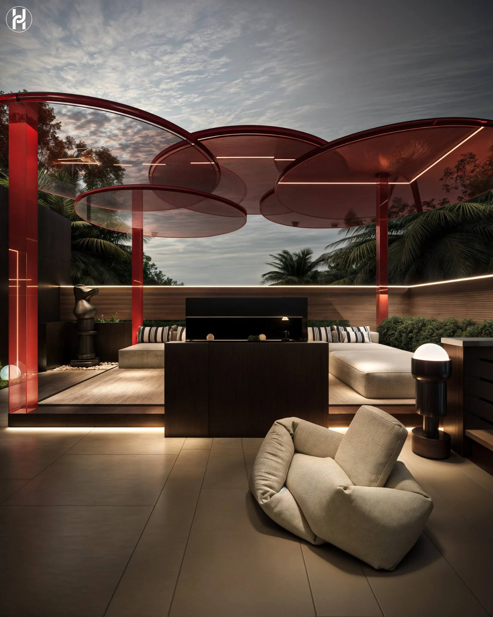 Red Roof Top landscape project